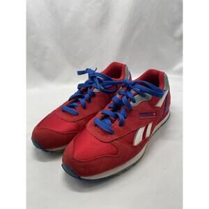 Reebok Classic Men's Size 7 Leather Sneaker Red Blue Shoes